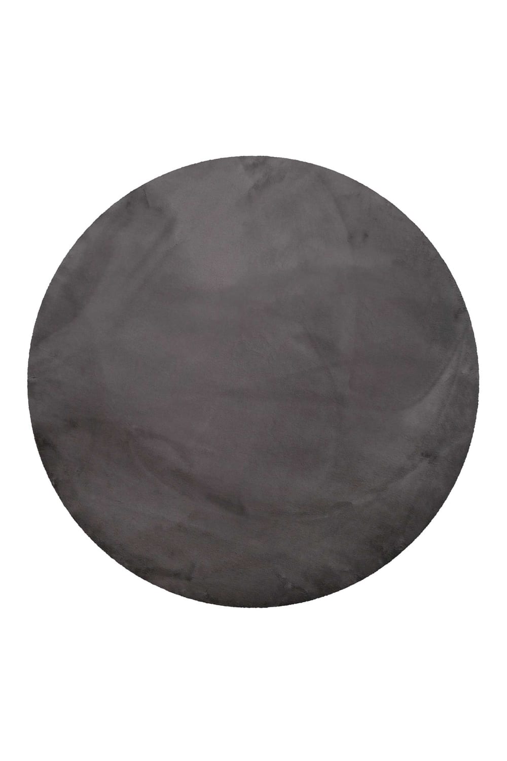 Wecon Home Basics Teppich mit weichem, grau getuftetem Kaninchenfell-Effekt 150 rd. style modern - Pes - Polyester