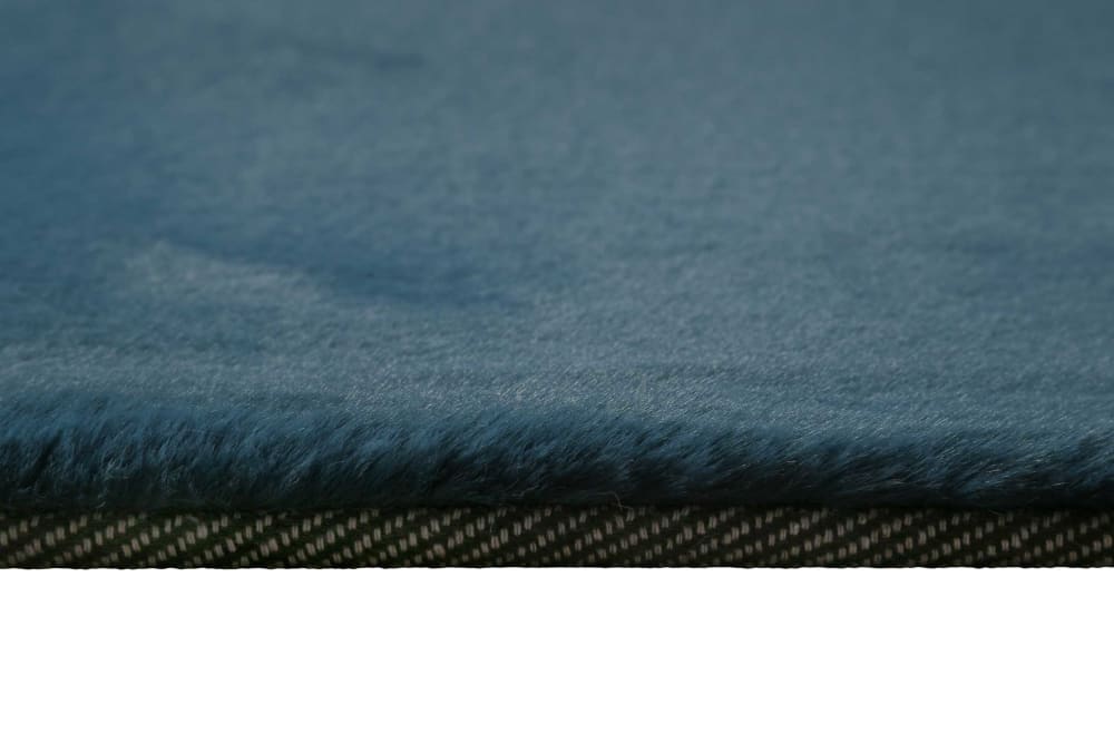 Tapis effet peau de lapin doux tufté pétrole pour salon,chambre 70x140 — vue 4