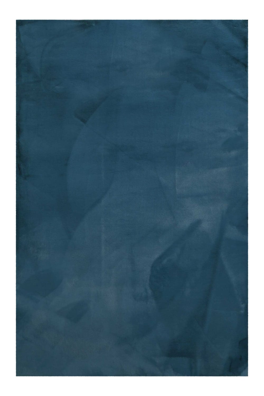 Tapis effet peau de lapin doux tufté pétrole pour salon 160x230