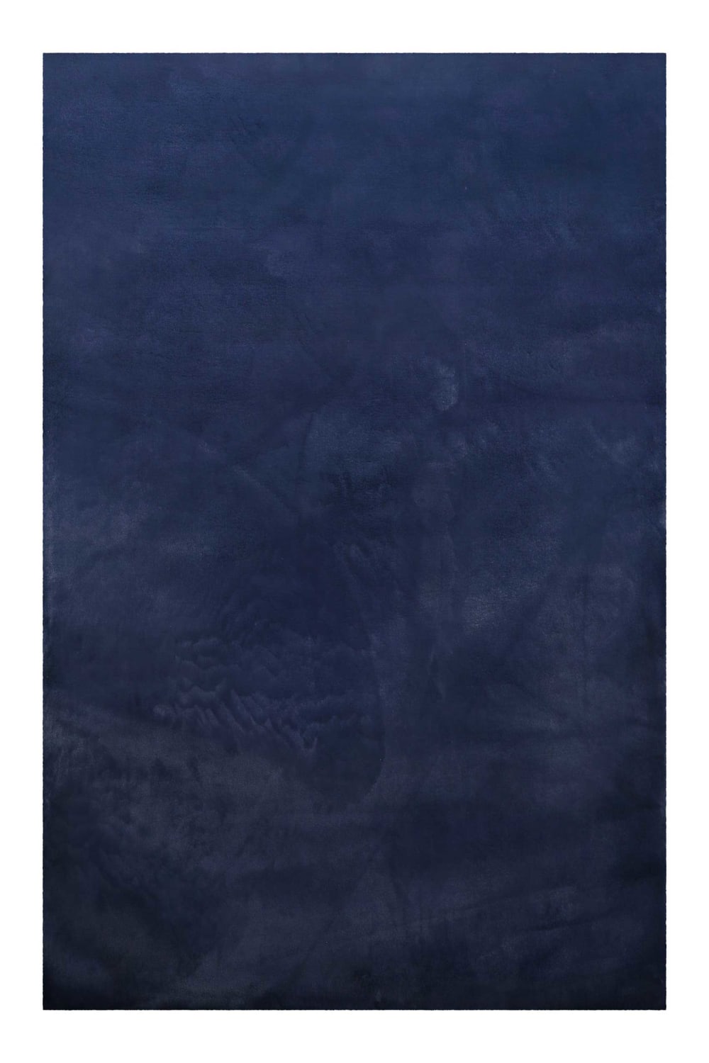 Tapis effet peau de lapin doux tufté bleu pour salon, chambre 120x170