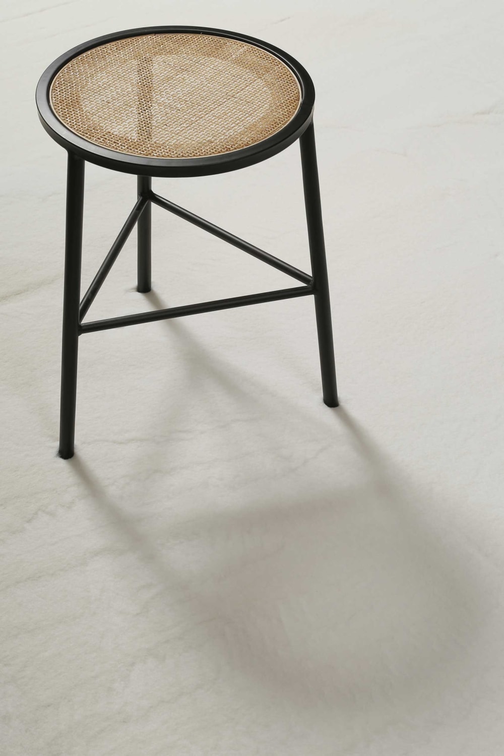 Tapis effet peau de lapin doux tufté beige pour salon, chambre 70x140 — vue 3