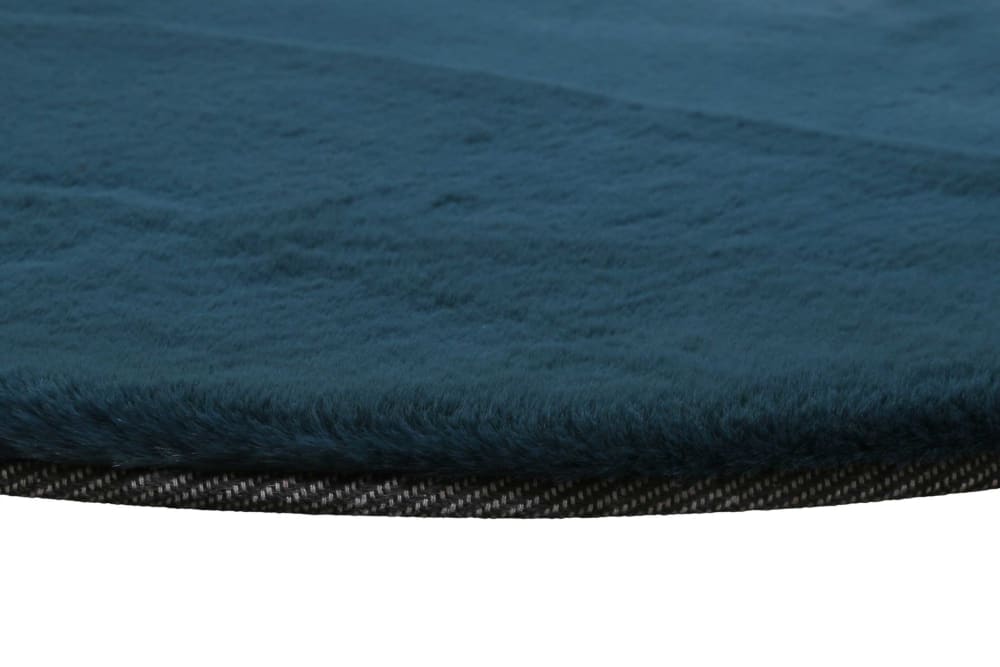 Tapis effet peau de lapin doux tufté pétrole pour salon 200 rd. — vue 4