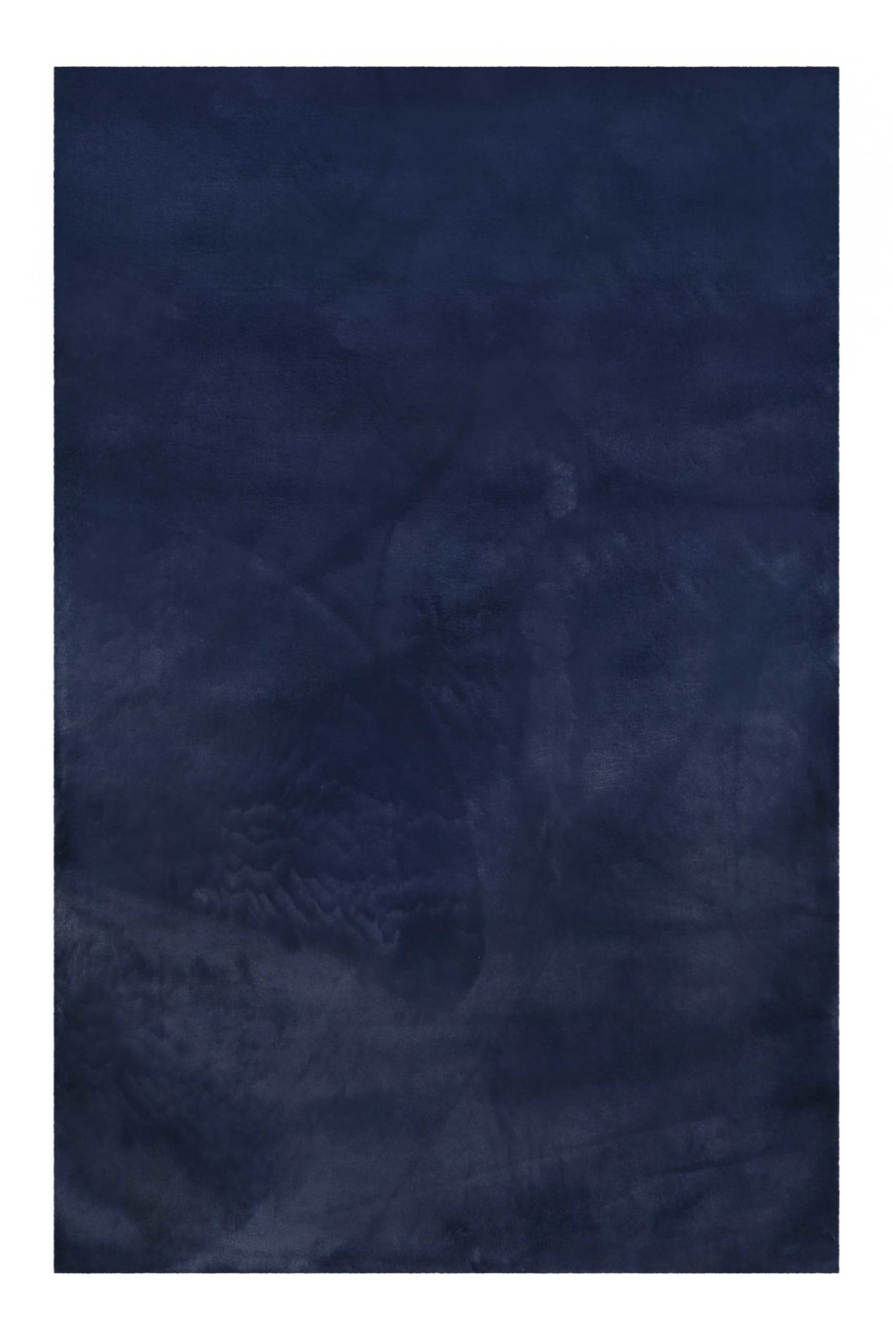 Tapis effet peau de lapin doux tufté bleu pour salon, chambre 60x90