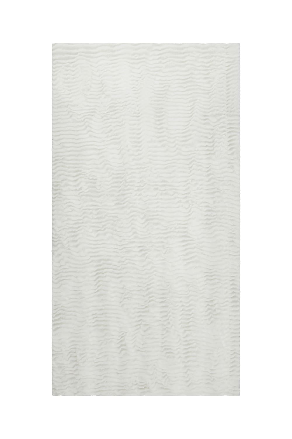 Tapis effet peau de lapin blanc avec relief pour salon, chambre 70x140