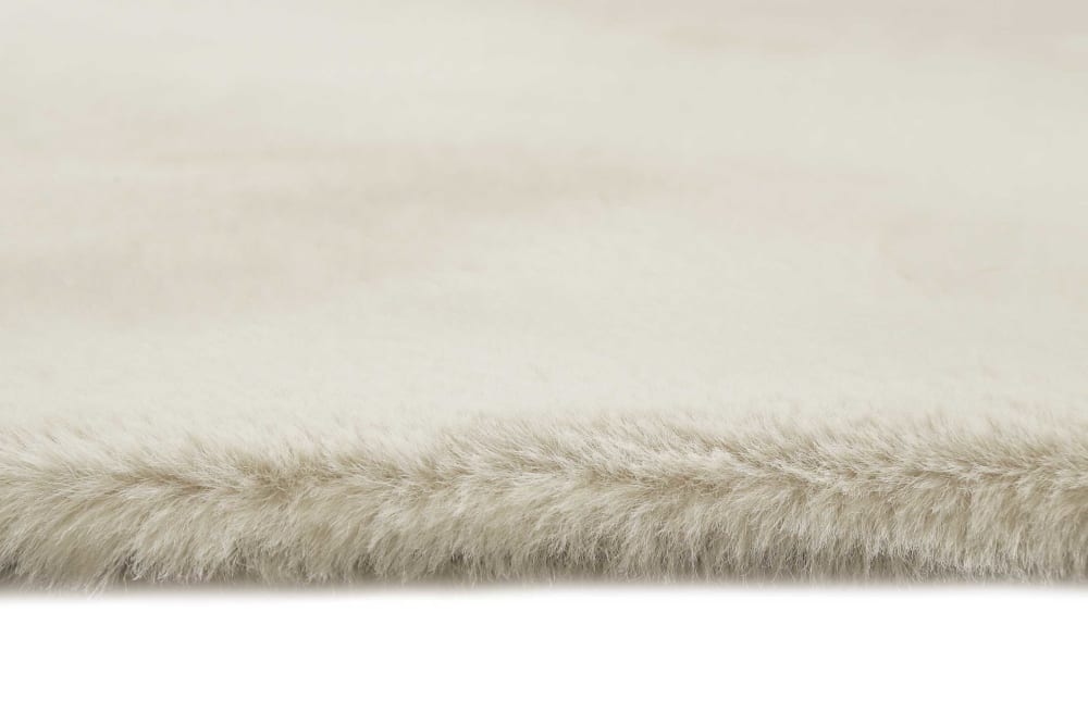 Tapis effet peau de lapin doux tufté beige pour salon, chambre 60x90 — vue 4