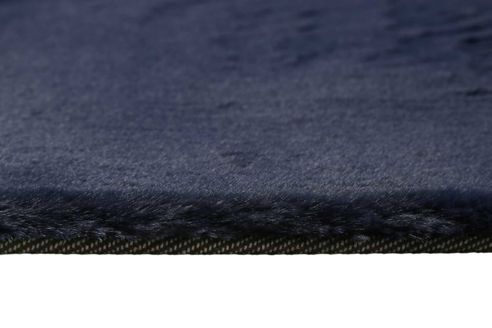 Tapis effet peau de lapin doux tufté bleu pour salon, chambre 70x140 — vue 4