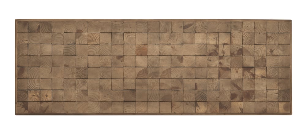GEESE HOME Kopfteil aus Tannenholz furniert 110x60 cm Braun Spanplatte