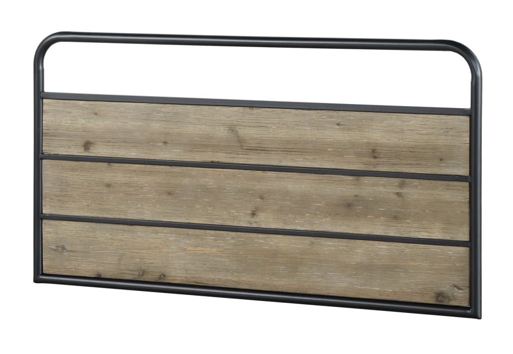 GEESE HOME Kopfteil aus Tannenholz und Eisen 110x60 cm Braun