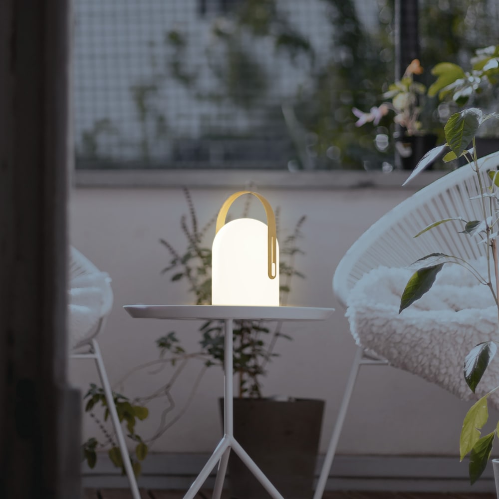 Lampe de table portable led effet bois et blanche ip54 1,2w — vue 3