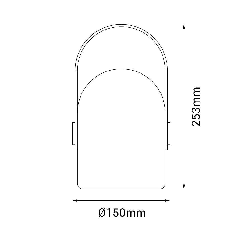 Lampe de table portable led effet bois et blanche ip54 1,2w — vue 4