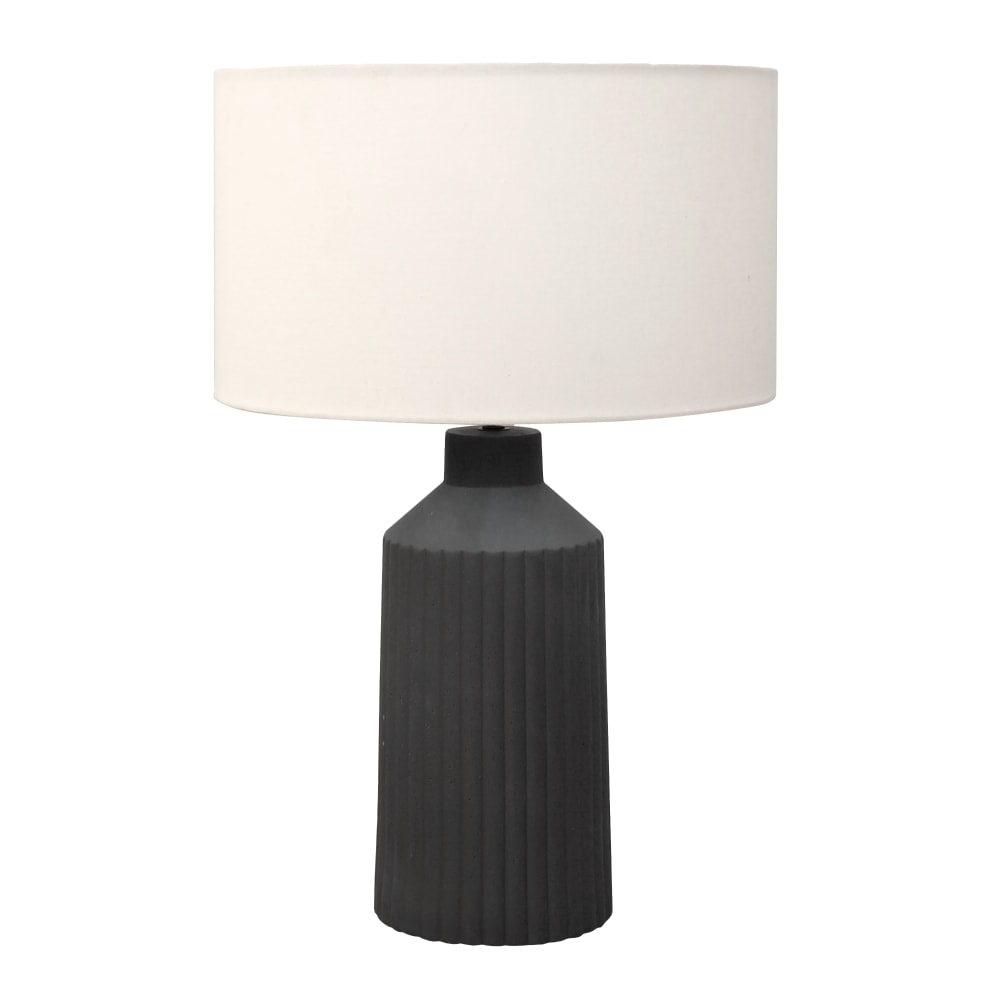 Lampe de table textile et ciment noire ip20 1xe27 Lampe de table textile et ciment noire ip20 1xe27
