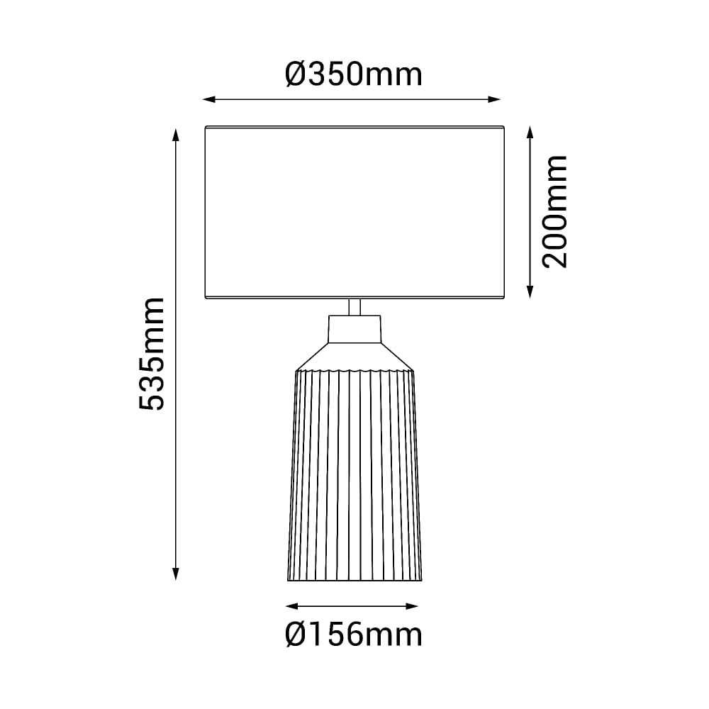 Lampe de table textile et ciment noire ip20 1xe27 — vue 4