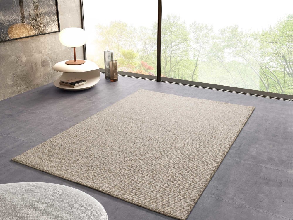 Tapis lavable blanc/beige 120x170 cm — vue 3