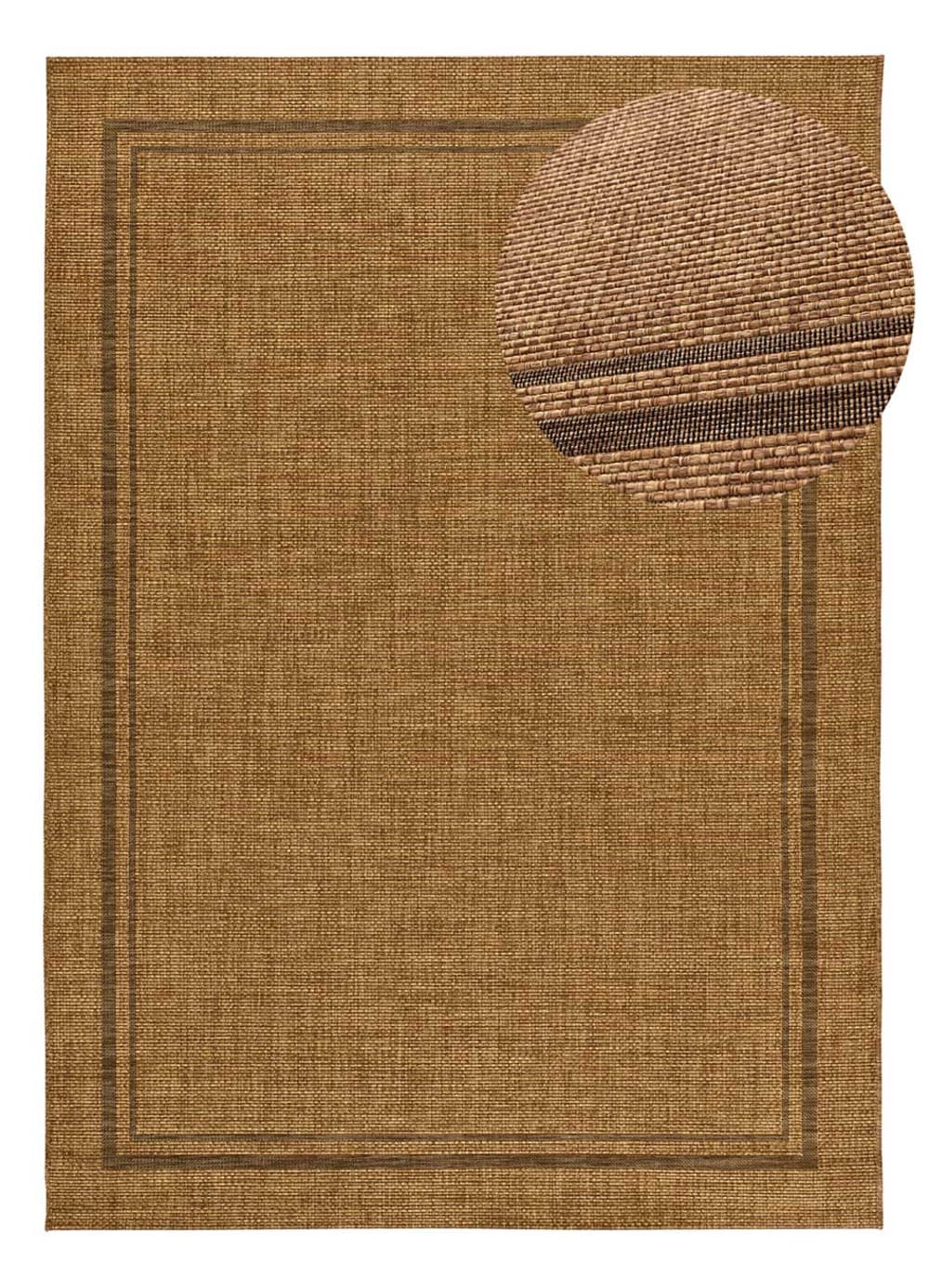 Tapis d'extérieur effet jute marron 160x230 cm