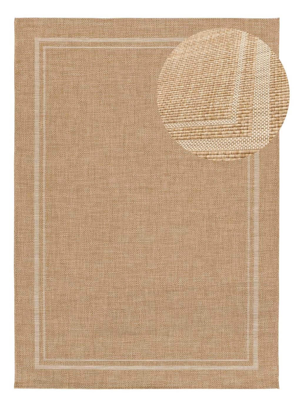 Tapis d'extérieur effet jute beige 160x230 cm