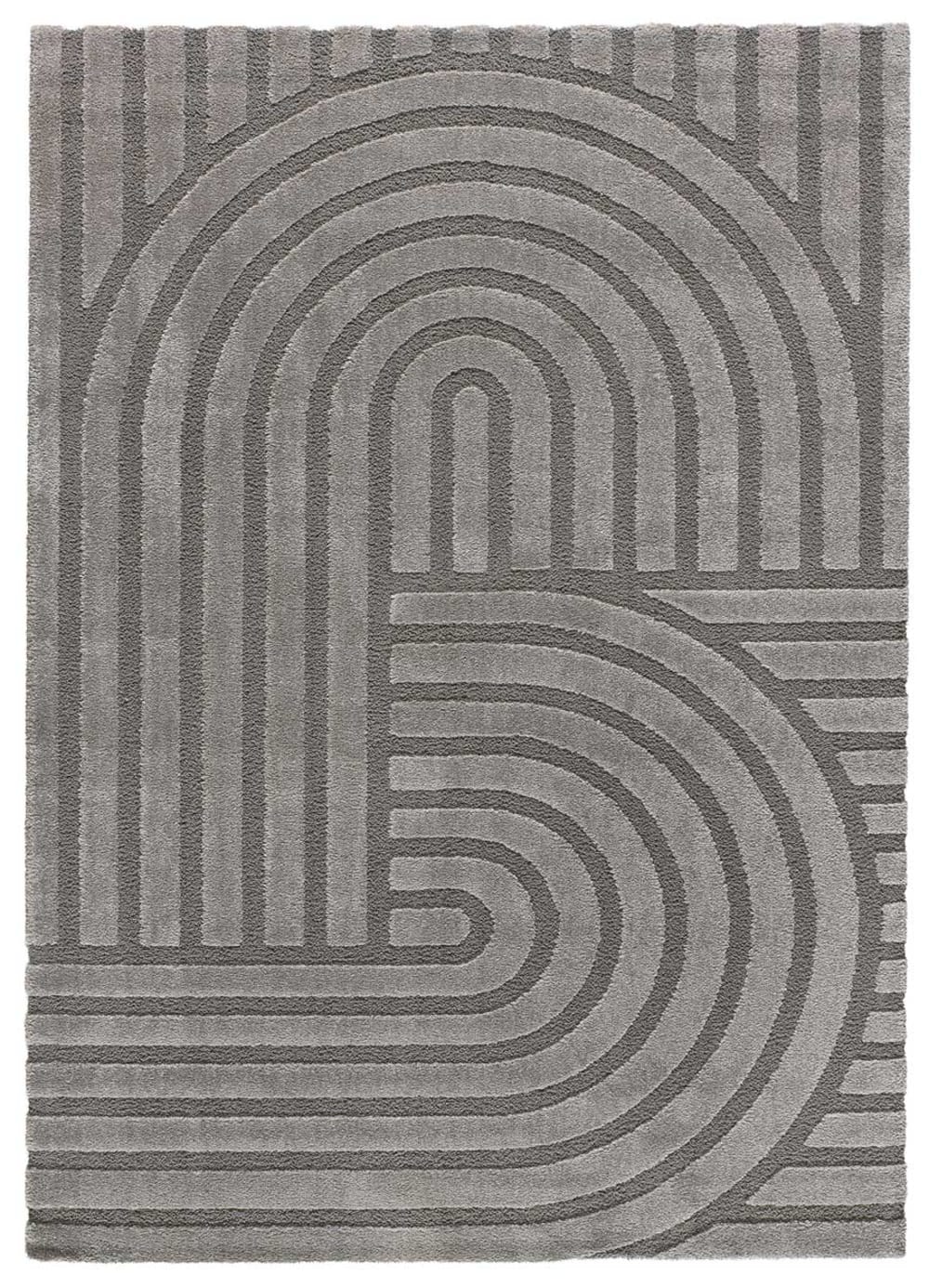 Tapis à relief scandinave gris 160x230 cm