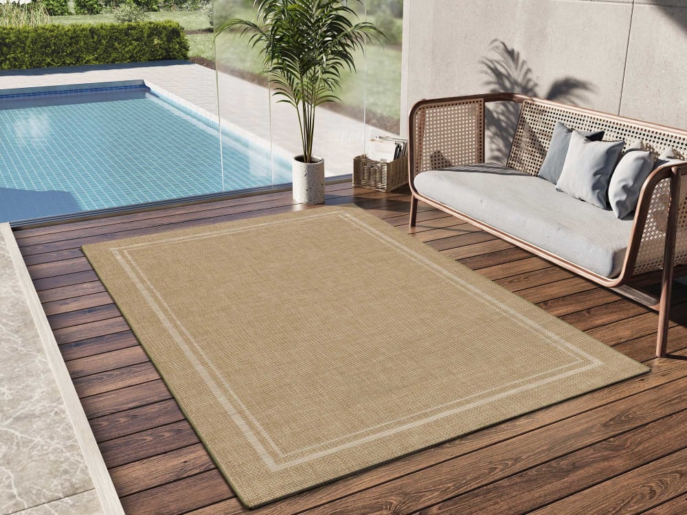 Tapis d'extérieur effet jute beige 80x150 cm - Maisons du Monde