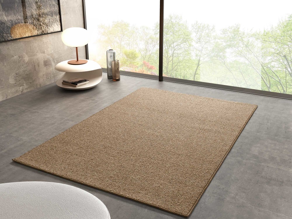 Tapis lavable marron clair 200x290 cm — vue 3