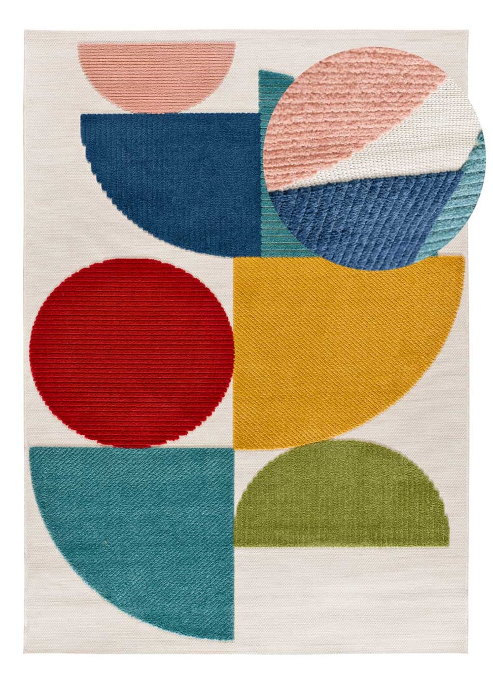 Tapis d'extérieur a relief multicolore 160x230 cm