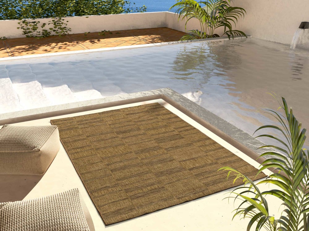 Tapis d'extérieur effet jute marron 160x230 cm - Maisons du Monde