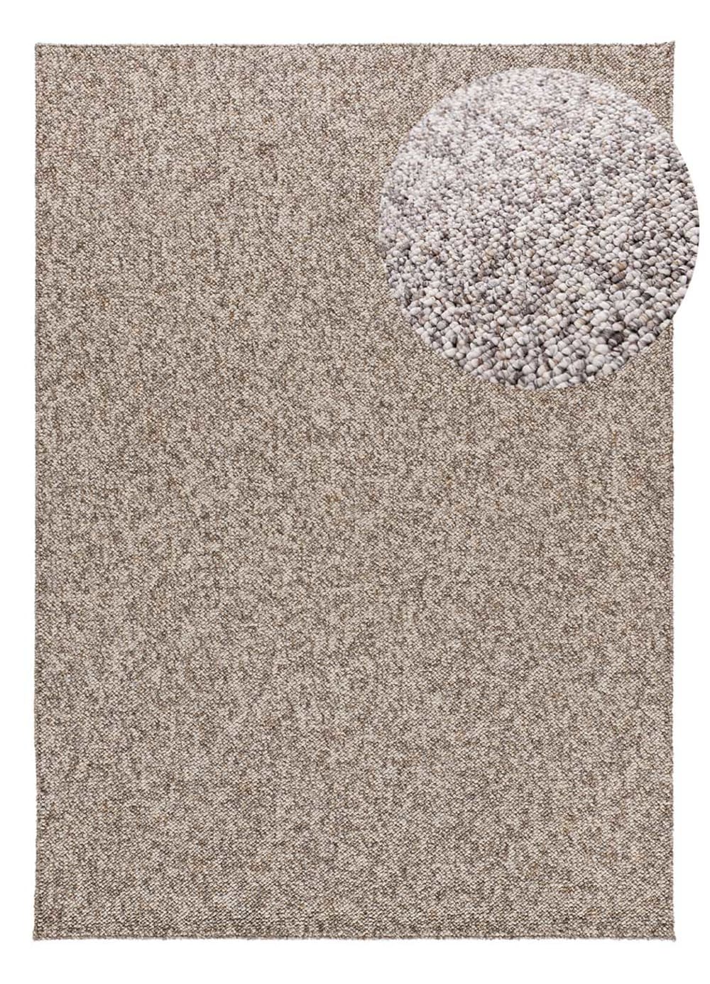Atticgo Waschbarer Teppich Taupe, 160x230 cm style industrial Grau Öko-Tex Zertifikat Pp - Polypropylen