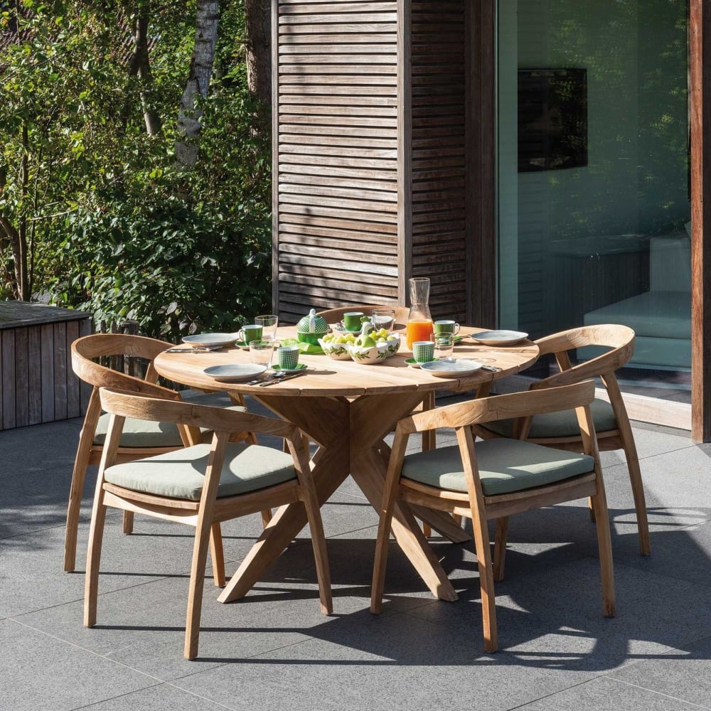 Table de jardin ronde java 165cm gescova - Maisons du Monde