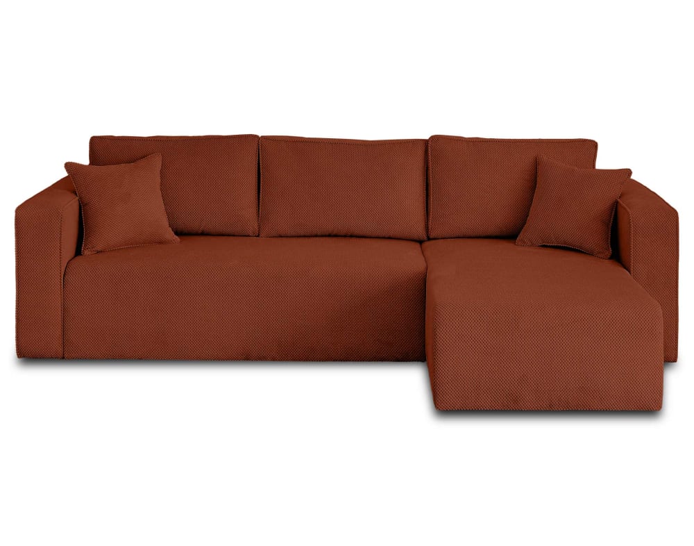 Canapé d'angle réversible convertible 4 places en velours texturé - Maisons du Monde