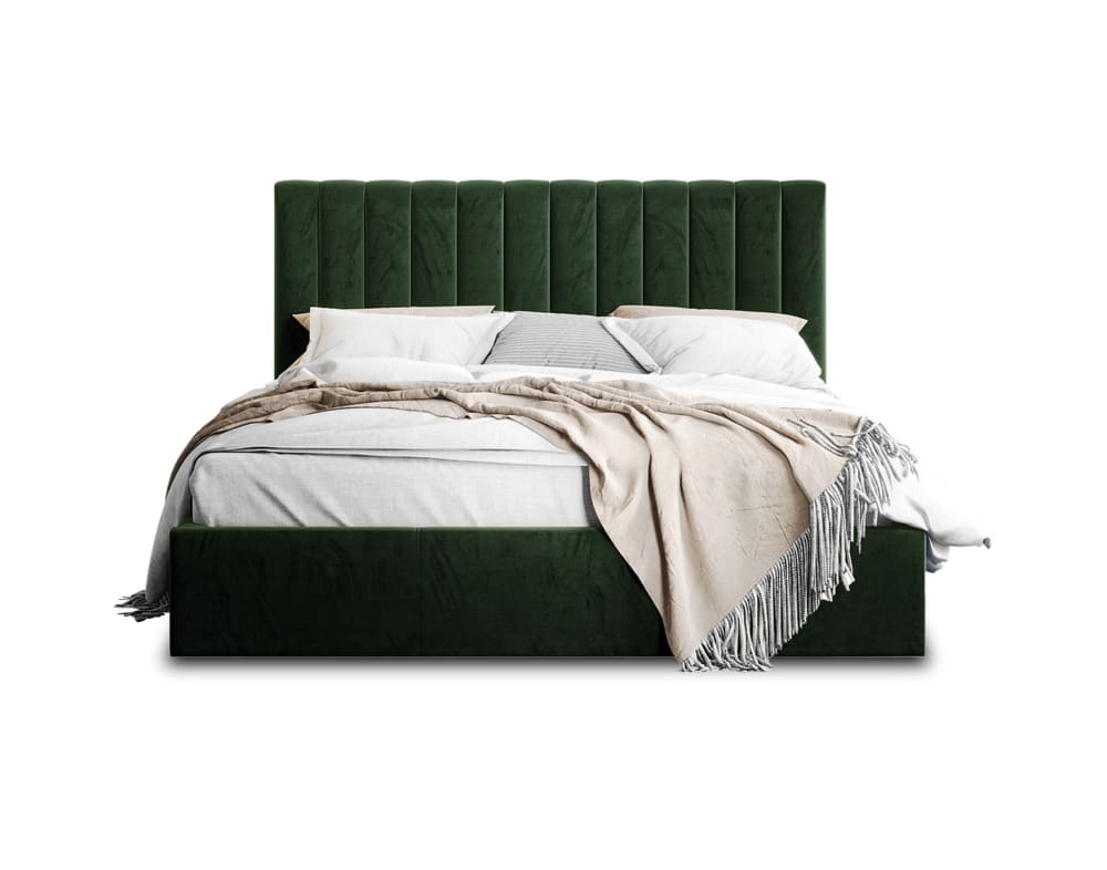 Lit coffre 140x200 sommier inclus vert - Maisons du Monde