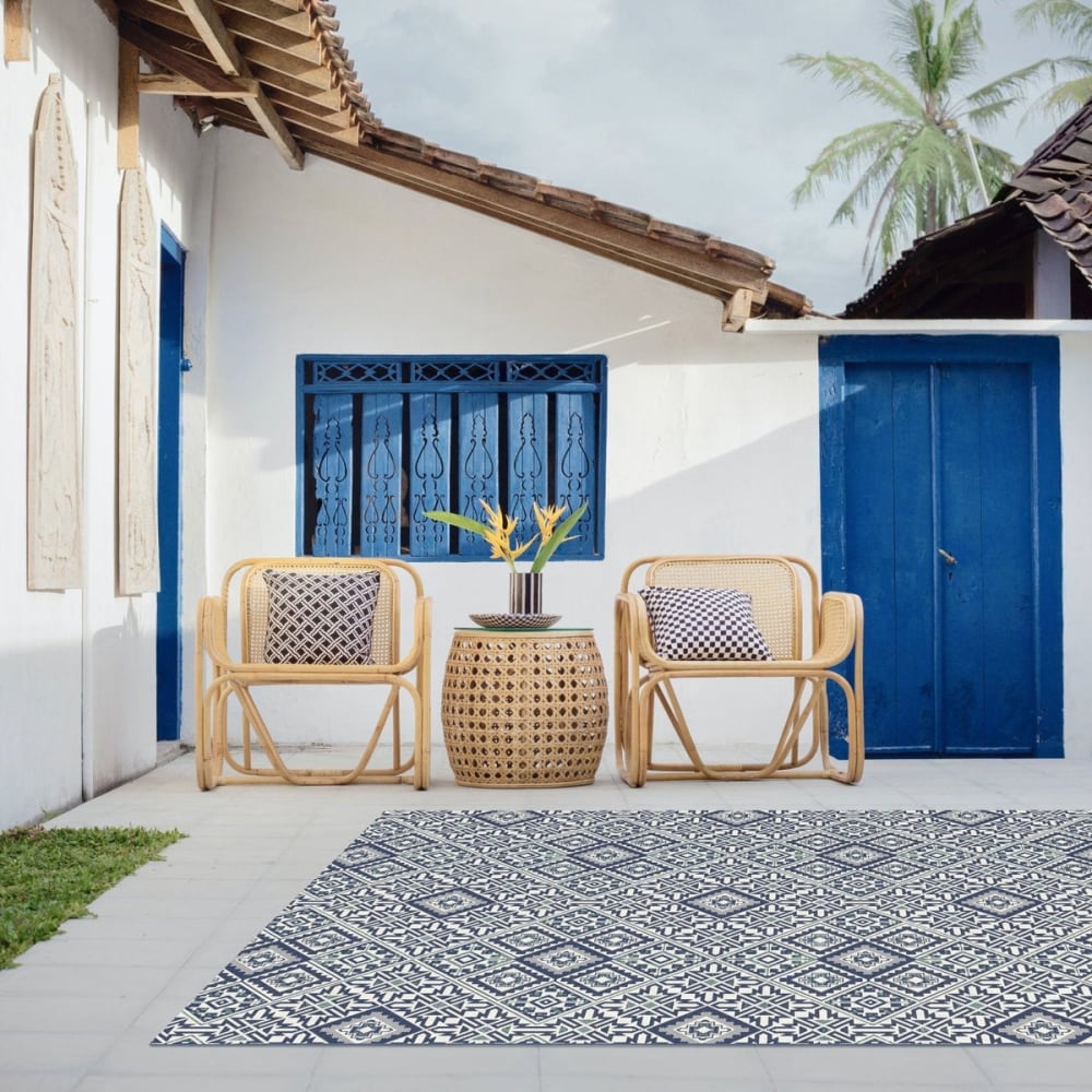 Tapis graphique intérieur exterieur 120 x 170 cm - Maisons du Monde