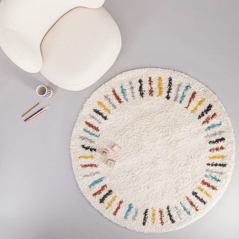 Tapis rond tout doux enfant 120 x 120 cm (AFK Living) - Image 1