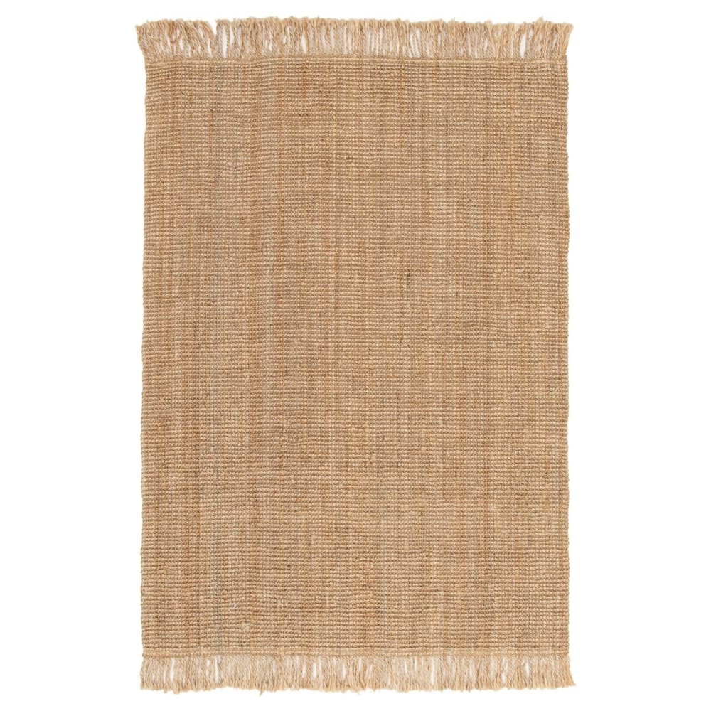 AFK Living Teppich aus hochwertiger natürlicher Jute 120 x 170 cm style classic chic Beige Öko-Tex Zertifikat Jute