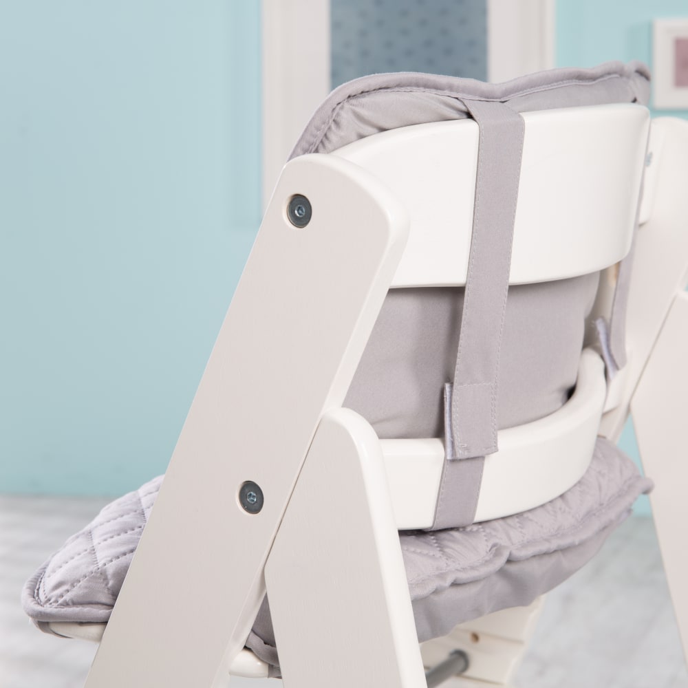 Coussin chaise haute bébé hydrofuge 2 pcs gris (Roba) - Image 1