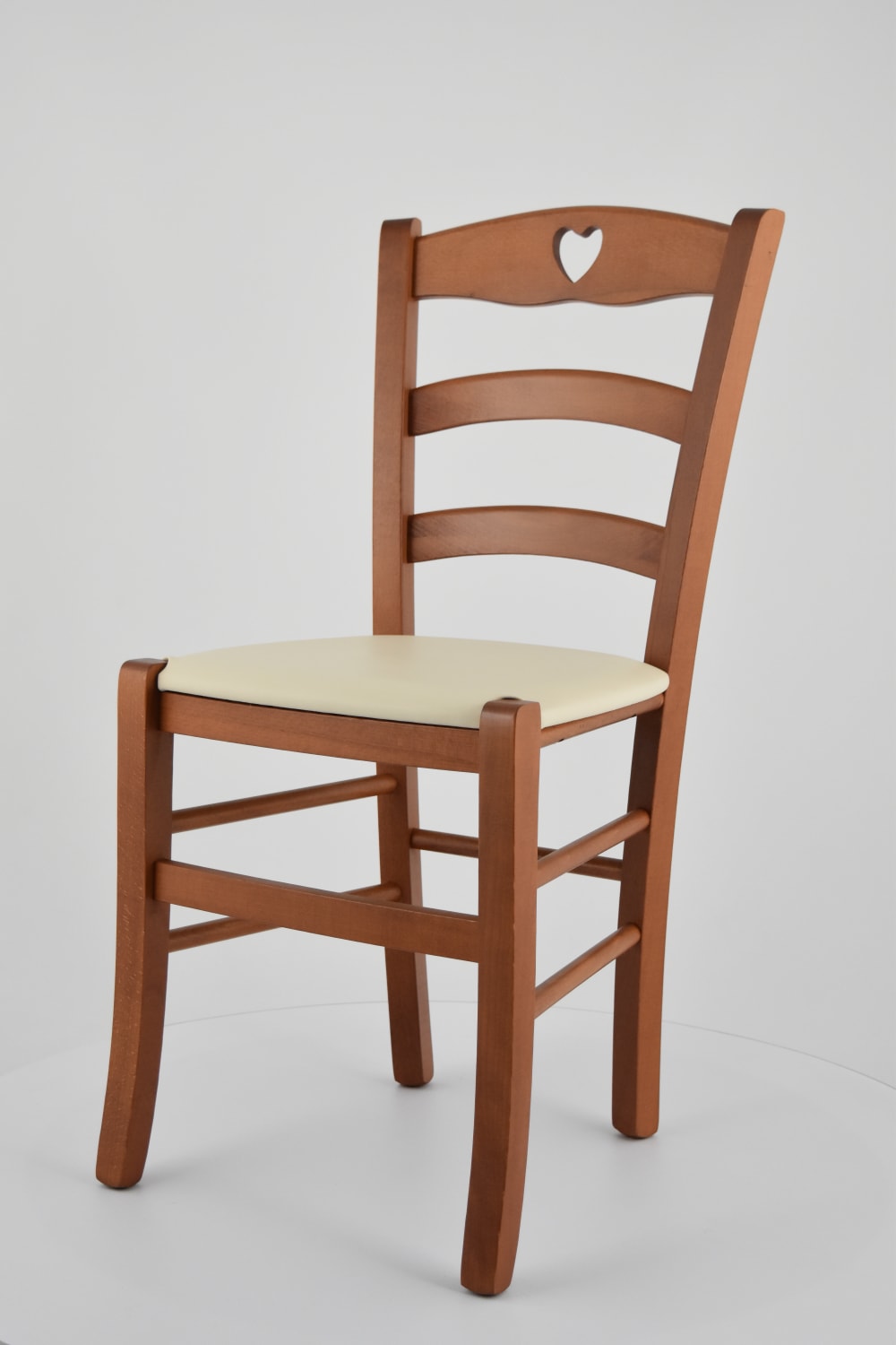 6er Set Stühle aus Buchenholz mit Kunstleder-Sitz, Kirsch und
