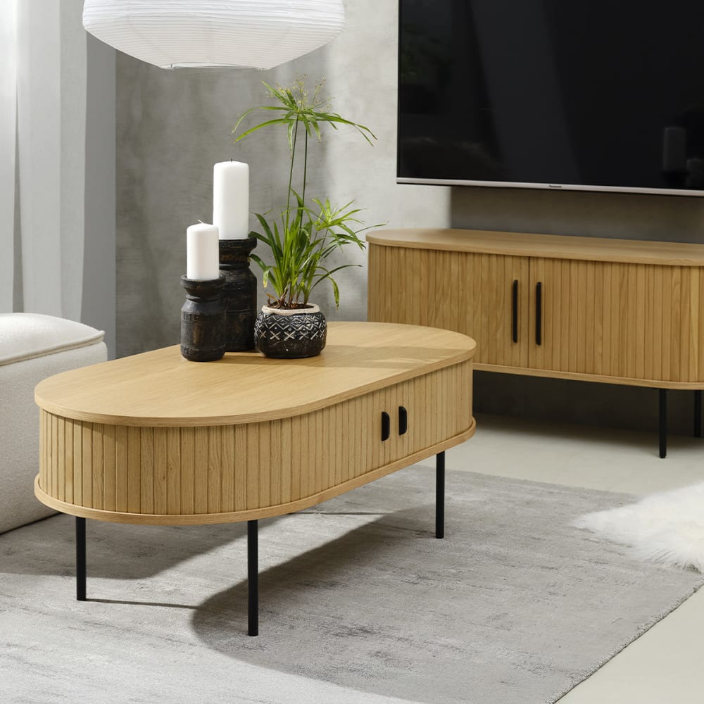 Table basse 2 portes bois - Maisons du Monde