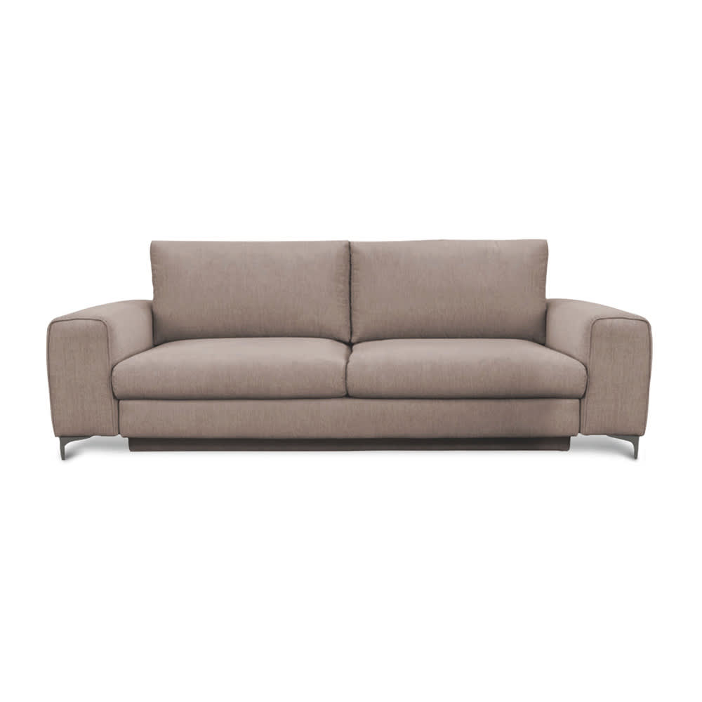 Canapé 3 places tissu droit taupe