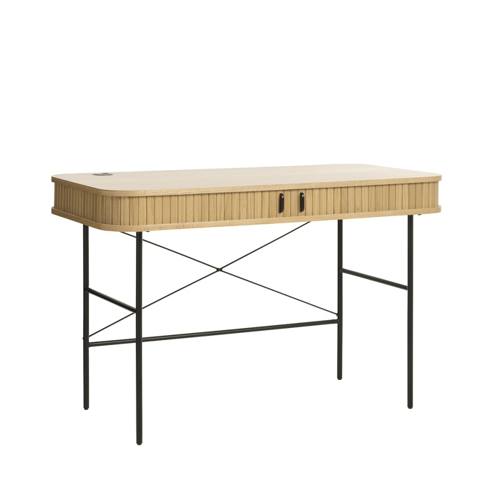 Maison Aubertin Bureau bois naturel 120x60 Marron Bois - 120x75x120cm