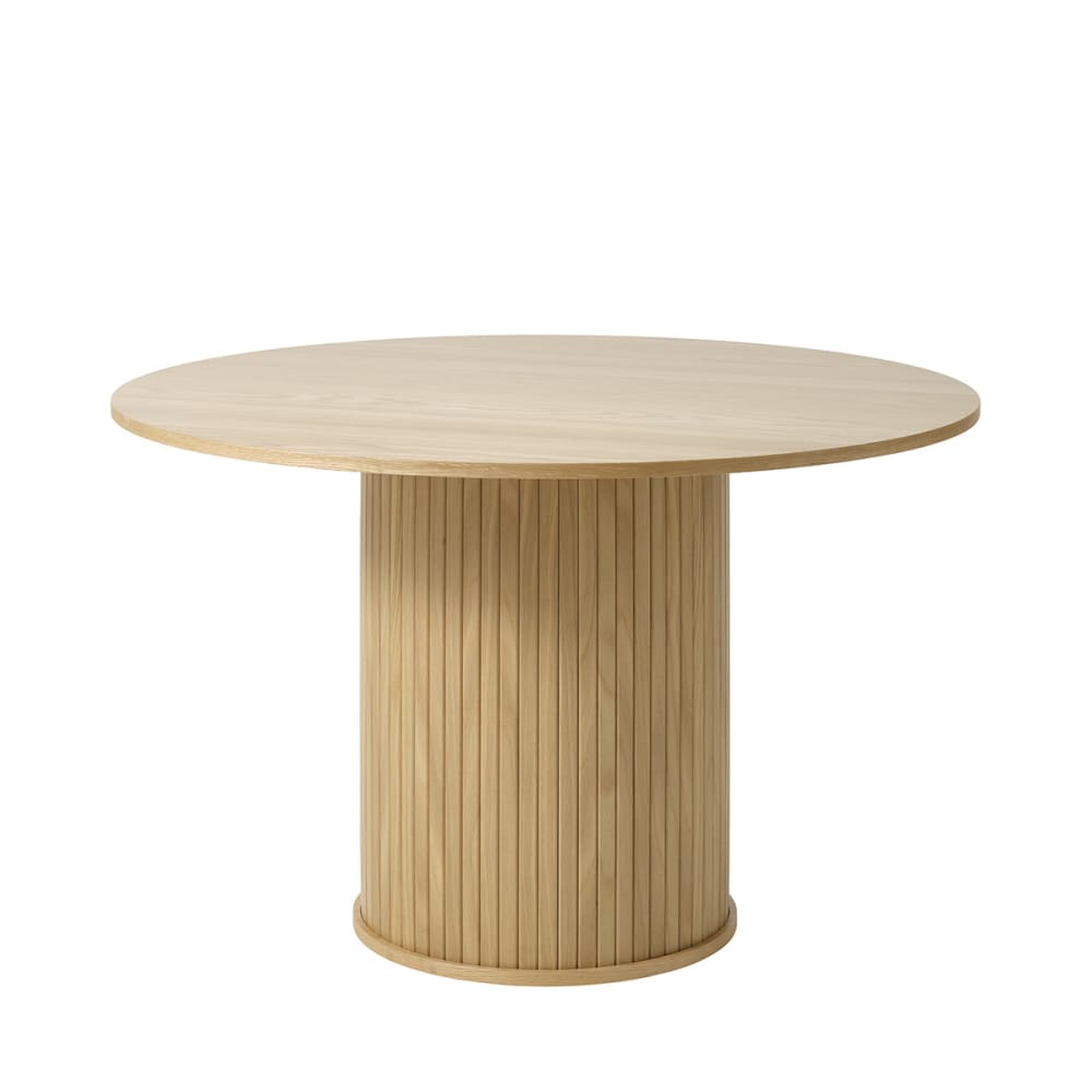 Maison Aubertin Table à manger ronde 4 personnes ø120 bois naturel Marron Bois - 120x75x120cm