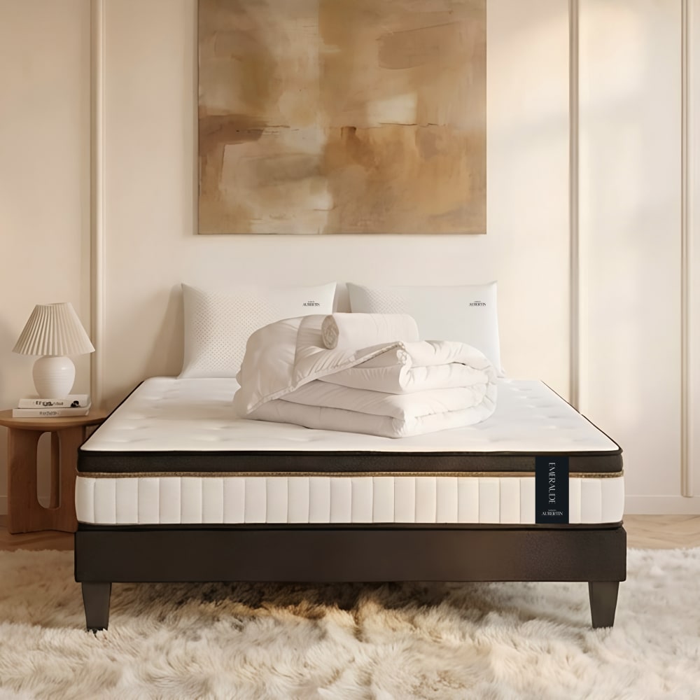 Prêt à dormir matelas mémoire h24 sommier 90x190 - Maisons du Monde