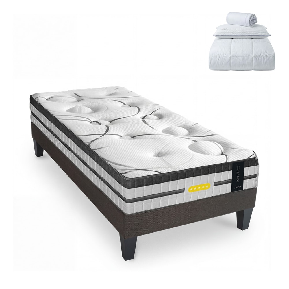 Prêt à dormir matelas ressorts mémoire h26 sommier 90x190 Prêt à dormir matelas ressorts mémoire h26 sommier 90x190