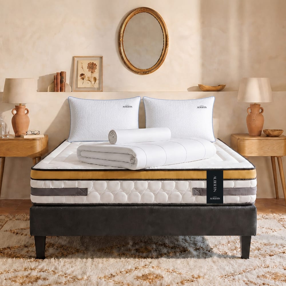 Prêt à dormir matelas ressorts mémoire h24 sommier 80x200 - Maisons du Monde