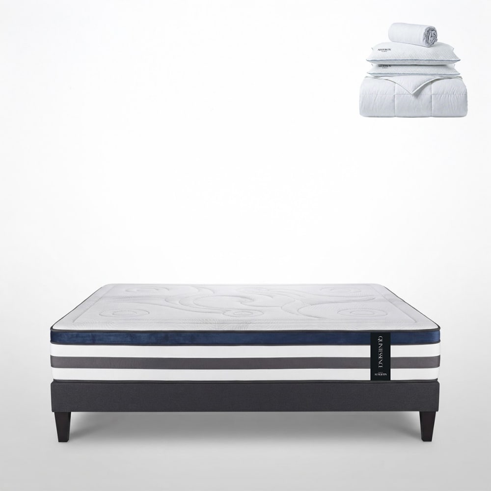 Prêt à dormir matelas mémoire h30 sommier 140x200