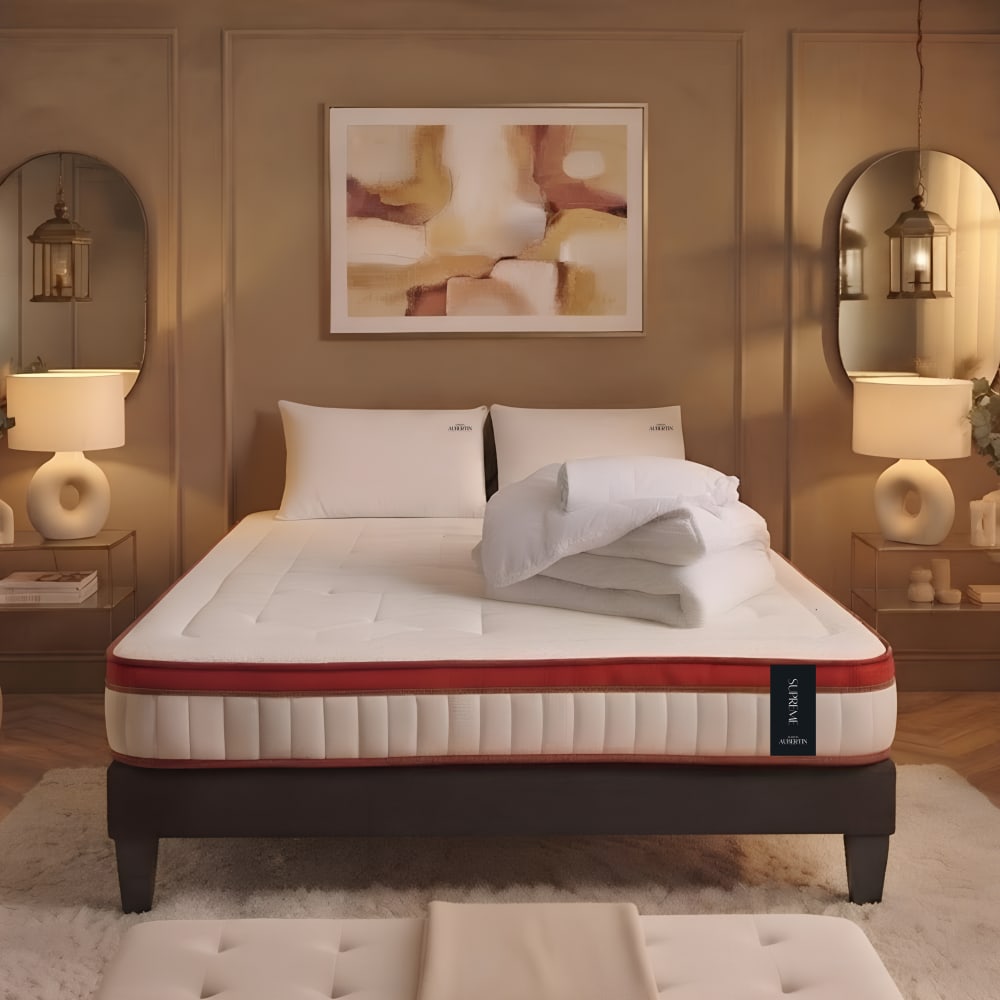 Prêt à dormir matelas mémoire h24 sommier 160x200 - Maisons du Monde
