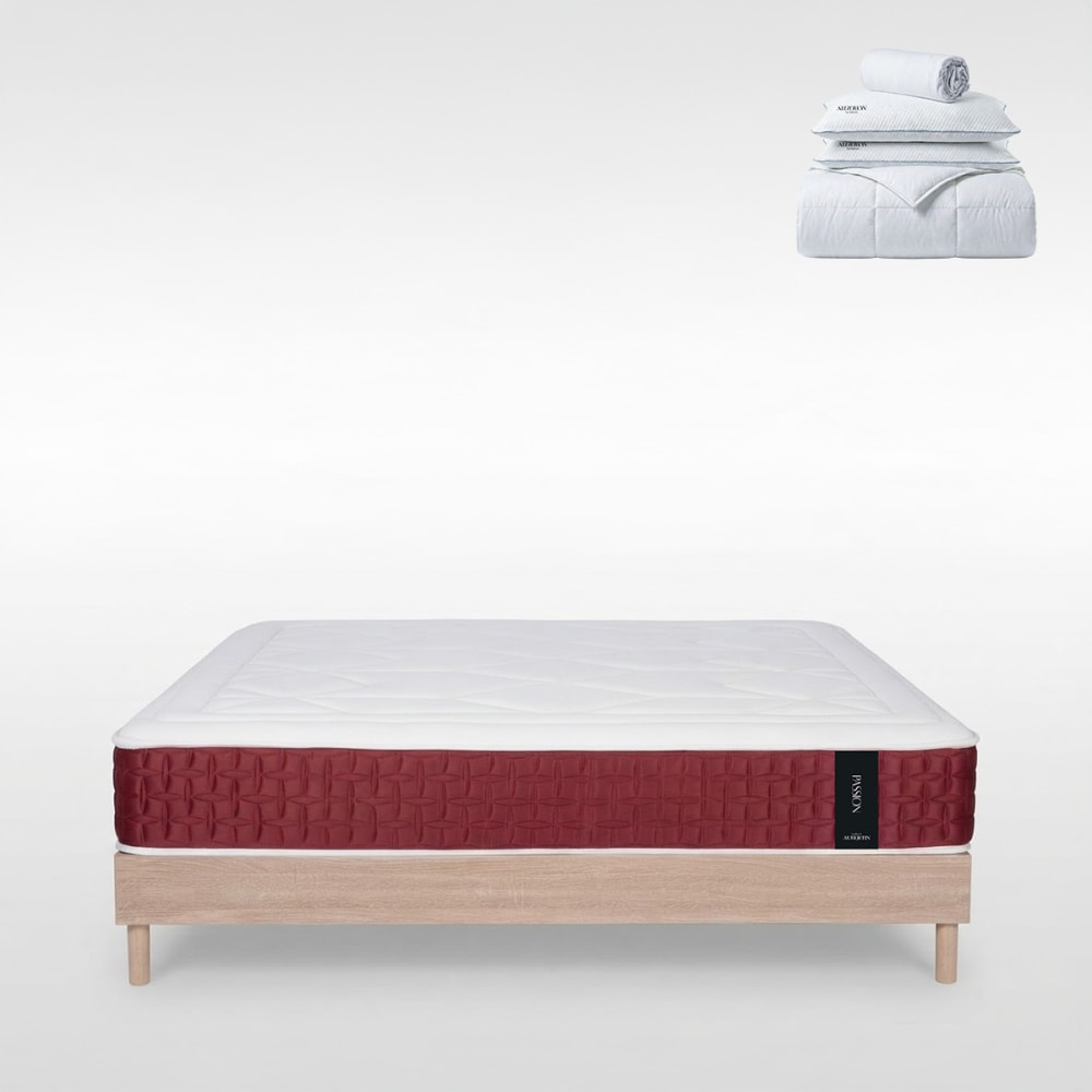 Prêt à dormir matelas ressorts mémoire h32 sommier bois 160x200 Prêt à dormir matelas ressorts mémoire h32 sommier bois 160x200