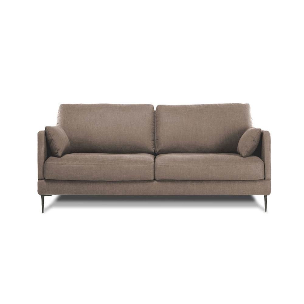 Canapé 2 places tissu droit taupe