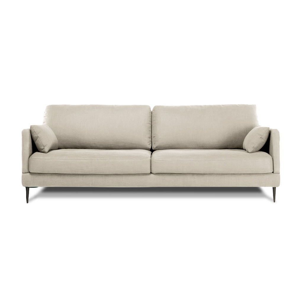 Canapé 3 places tissu droit beige