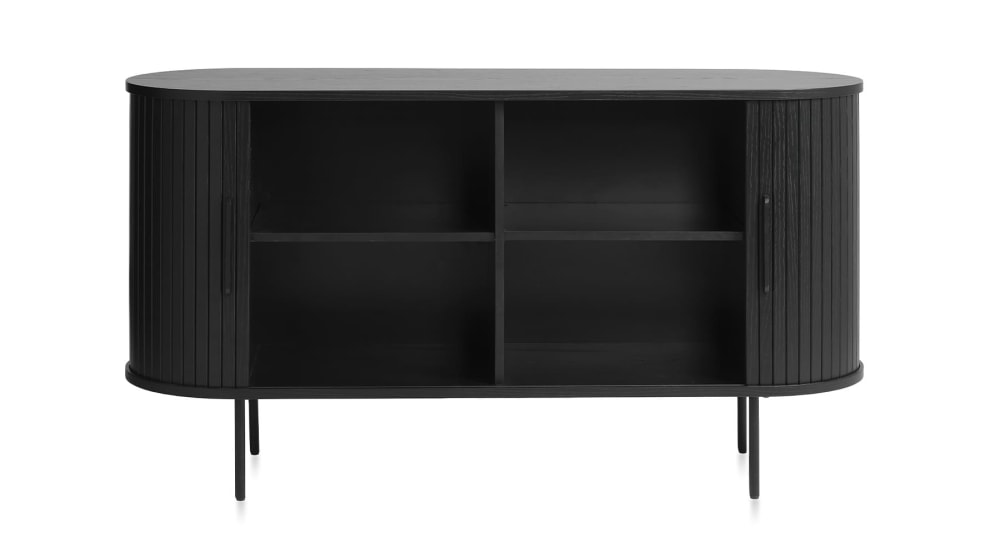 buffet bois noir 140x45cm
