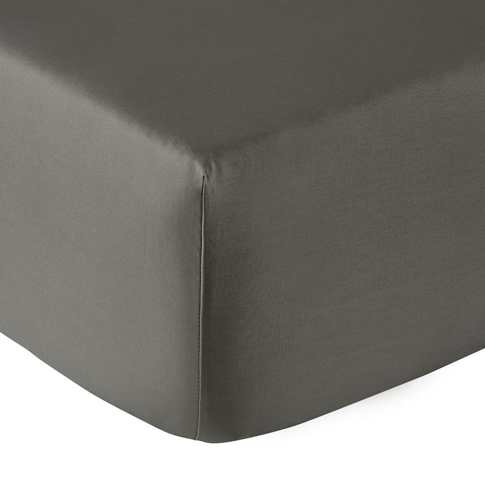 Drap housse coton argile 180x200 cm