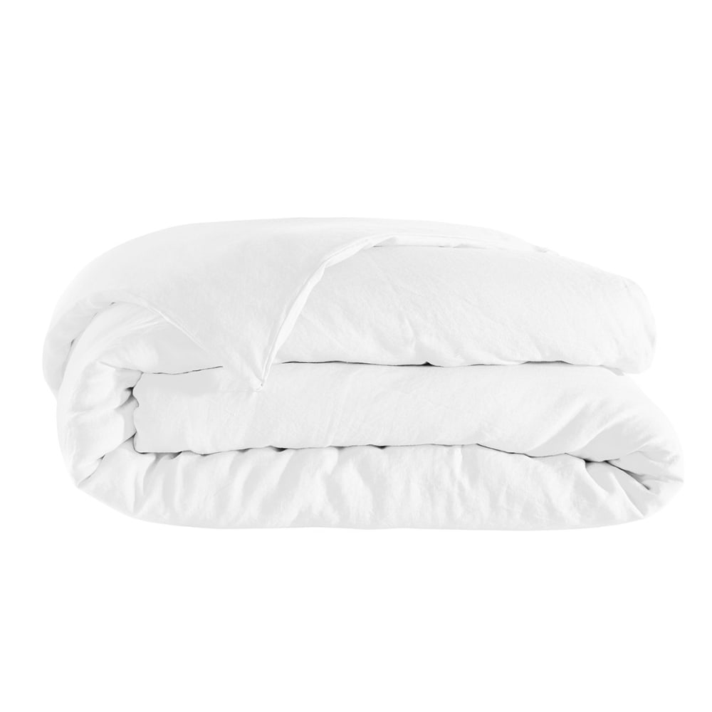 Housse de couette lin blanc 200x200 cm — vue 3