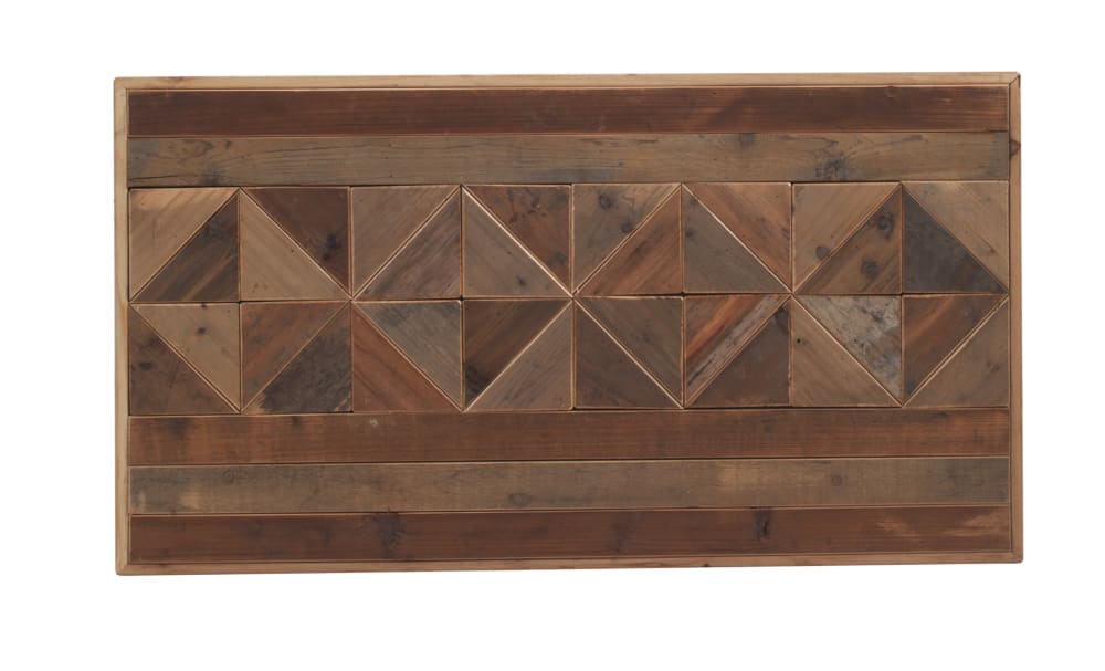 GEESE HOME Kopfteil aus recyceltem Eschenholz 110 x 60 cm Braun Spanplatte