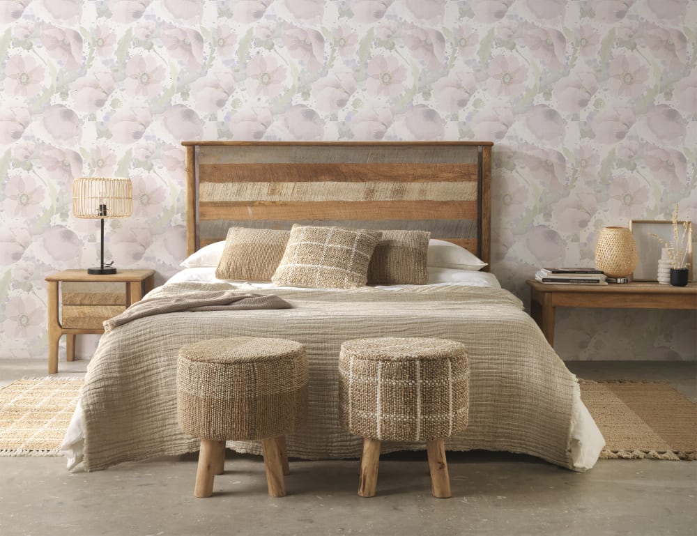 Tête de lit en bois de manguier massif 110x120 cm